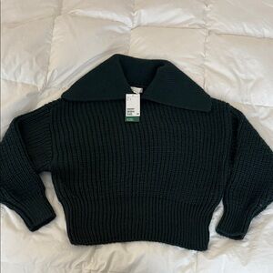 H&M Deep Green Cowl Neck Sweater
